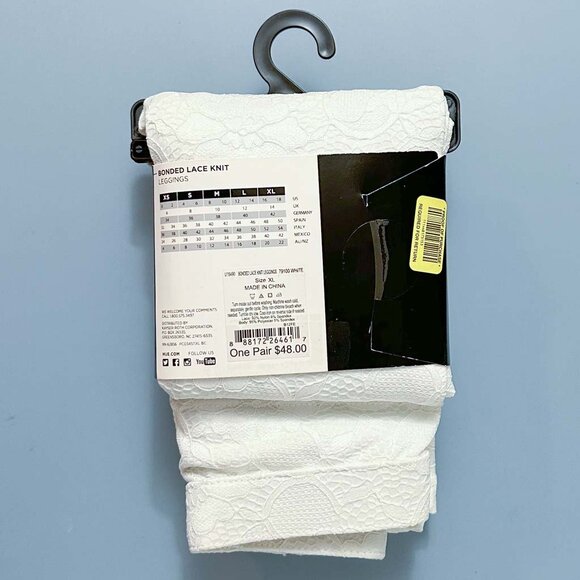 Hue Bonded Lace Knit Leggings, XL - Picture 2 of 2